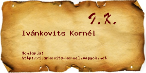 Ivánkovits Kornél névjegykártya
